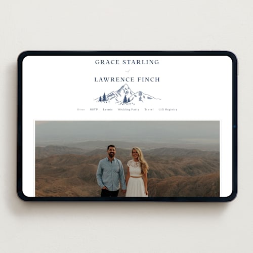 This is a aegean wedding websites by Olivia Raufman called arête printing on digital paper in standard