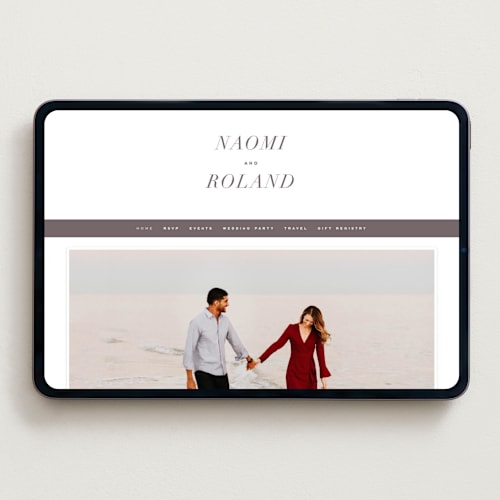 This is a cream wedding websites by Hooray Creative called neutrality printing on digital paper in standard