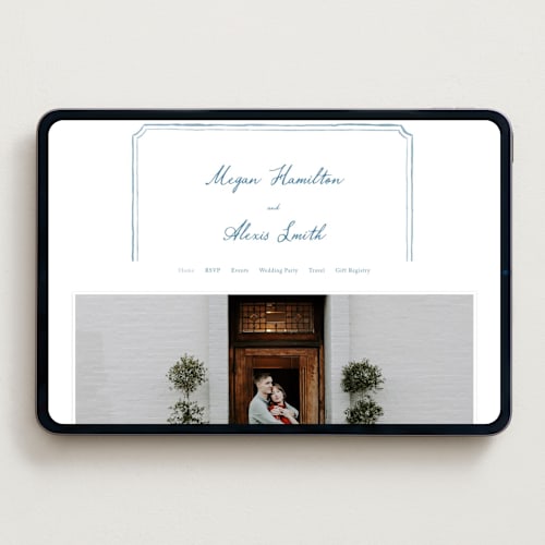 This is a neptune wedding websites by Cass Loh called handwritten printing on digital paper in standard
