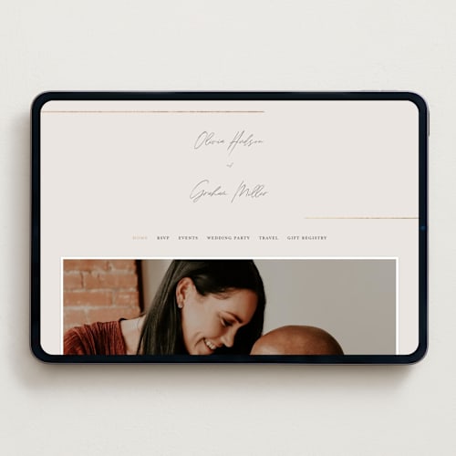 This is a linen wedding websites by Michelle Taylor called simple lines printing on digital paper in standard