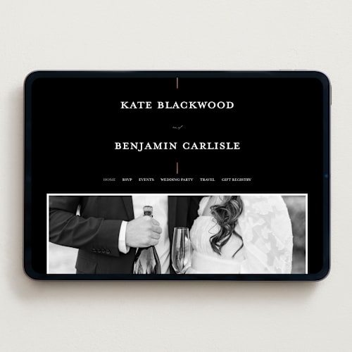 This is a midnight wedding websites by Erica Krystek called formal lines printing on digital paper in standard