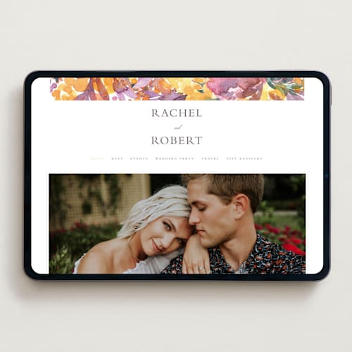 This is a amber wedding websites by Alexandra Dzh called autumn flowers printing on digital paper in standard
