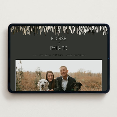This is a midnight wedding websites by Leah Bisch called fringe printing on digital paper in standard