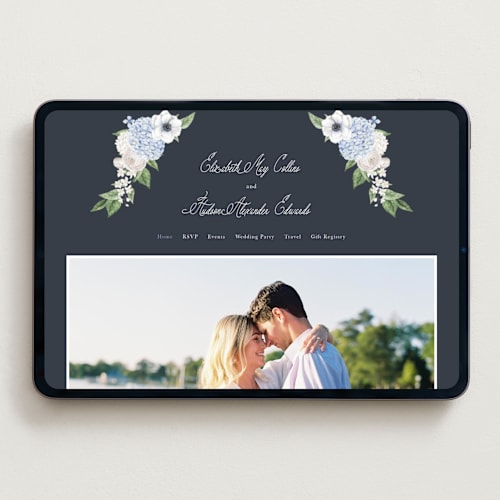 This is a evening wedding websites by Design Lotus called sweethearts printing on digital paper in standard