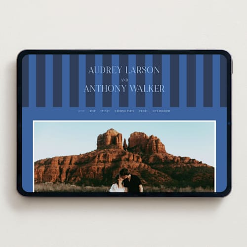 This is a deep wedding websites by Pixel and Hank called ambrosial printing on digital paper in standard