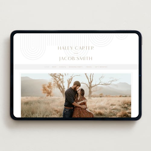 This is a matte gold wedding websites by Alaina Cherup called bonseki printing on digital paper in standard