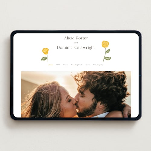 This is a dandelion wedding websites by Jessica Yeo called cottage flowers printing on digital paper in standard