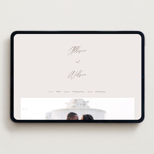 This is a ecru wedding websites by AK Graphics called love note printing on digital paper in standard