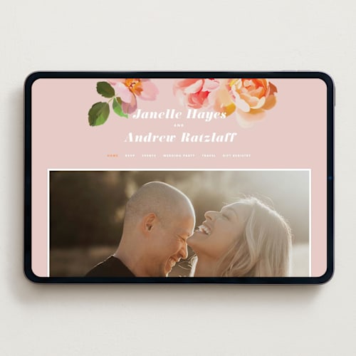 This is a petal wedding websites by Olivia Kanaley Inman called july garden printing on digital paper in standard