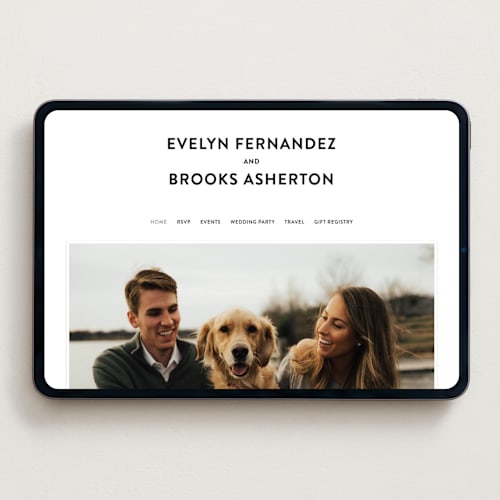 This is a panda wedding websites by Lea Delaveris called make it official printing on digital paper in standard