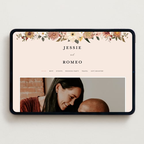 This is a desert wedding websites by Susan Moyal called forest flowers printing on digital paper in standard