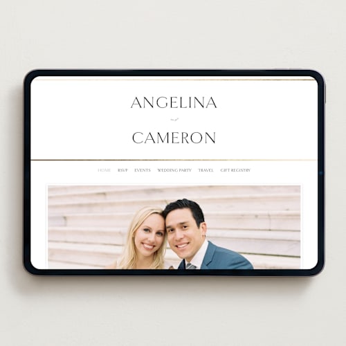 This is a silk wedding websites by Kelly Schmidt called sophisticate printing on digital paper in standard