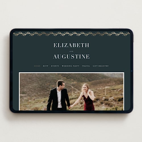 This is a platinum wedding websites by Ana de Sousa called for eternity printing on digital paper in standard