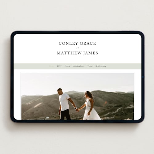 This is a leaf wedding websites by Kristie Kern called conley printing on digital paper in standard