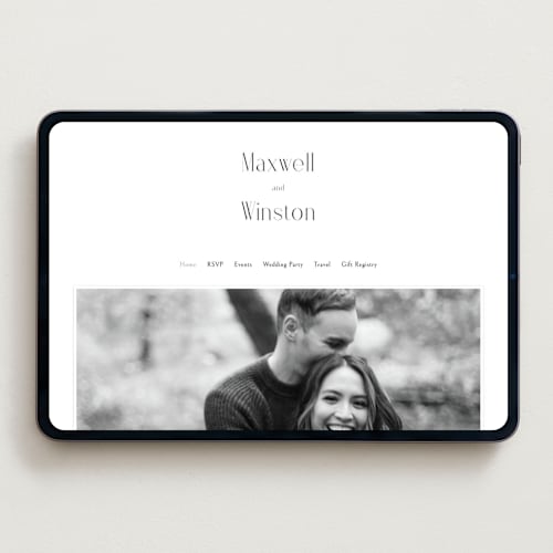This is a tuxedo wedding websites by Ana de Sousa called wedding editorial printing on digital paper in standard