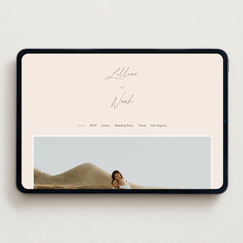 This is a creampuff wedding websites by Carolyn MacLaren called modern aligned printing on digital paper in standard