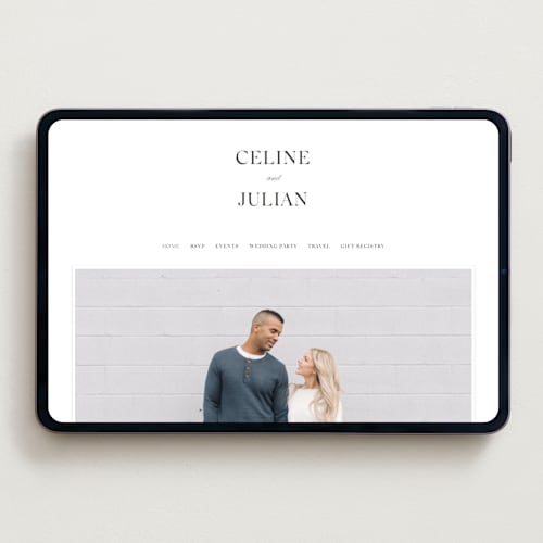 This is a opal wedding websites by Melanie Kosuge called celine printing on digital paper in standard