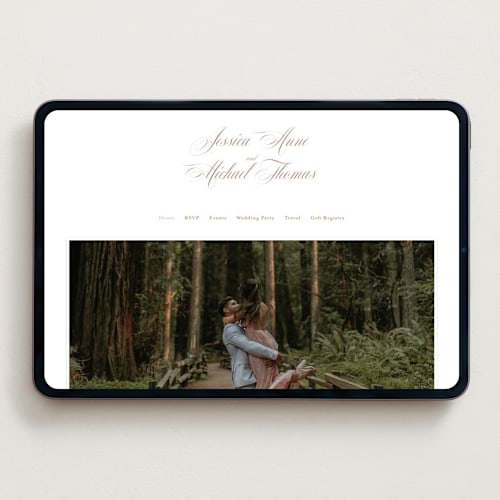 This is a antique rose wedding websites by Jennifer Postorino called empire printing on digital paper in standard