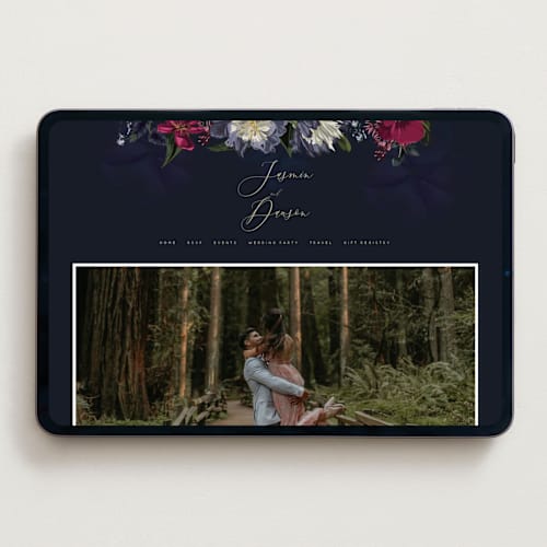 This is a jewel wedding websites by Susan Moyal called after midnight printing on digital paper in standard