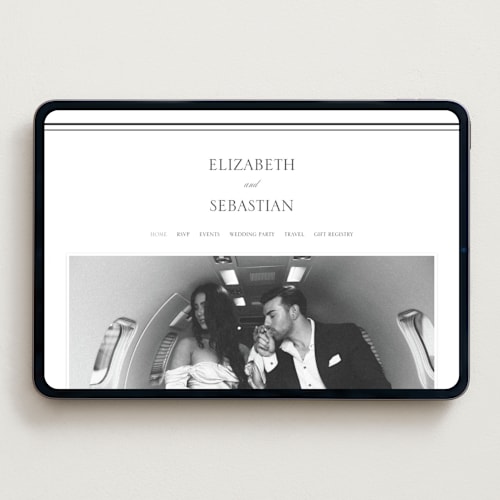 This is a soft black wedding websites by Nicole Walsh called classic frame printing on digital paper in standard