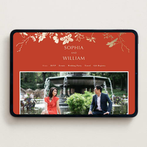 This is a lava wedding websites by Stellax Creative called abstract flora printing on digital paper in standard