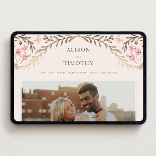 This is a versailles wedding websites by Claudia Orengo called victorian printing on digital paper in standard