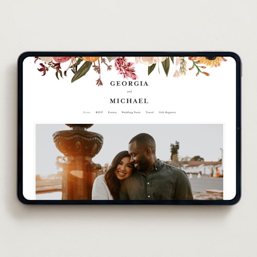 This is a summer wedding websites by Susan Moyal called harmony printing on digital paper in standard