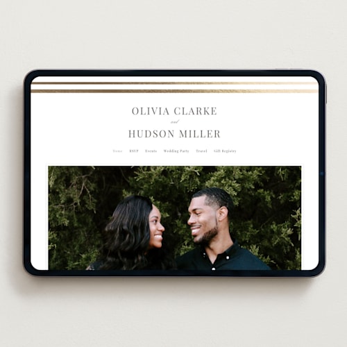 This is a pearl wedding websites by Nicole Walsh called classic elegance printing on digital paper in standard