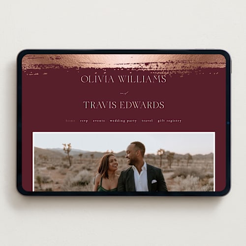 This is a vineyard wedding websites by Kelly Schmidt called brushed edge printing on digital paper in standard