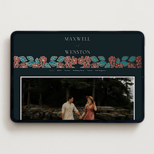 This is a onyx wedding websites by Ana de Sousa called wedding birds printing on digital paper in standard