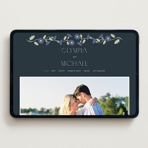 This is a lilac wedding websites by Hudson meet Rose called nouveau printing on digital paper in standard