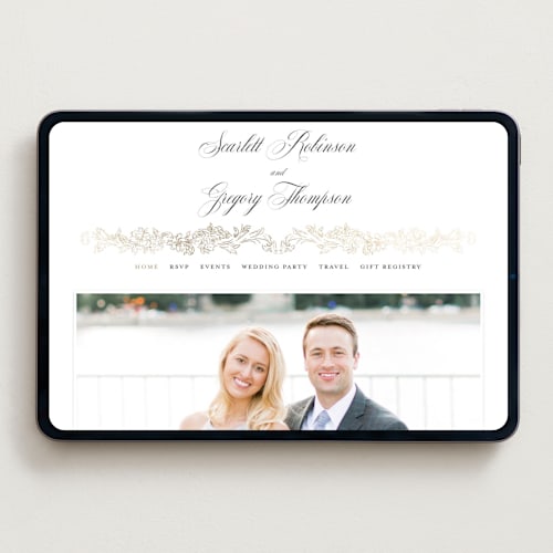 This is a pearl wedding websites by Jenna Holcomb called rococo printing on digital paper in standard