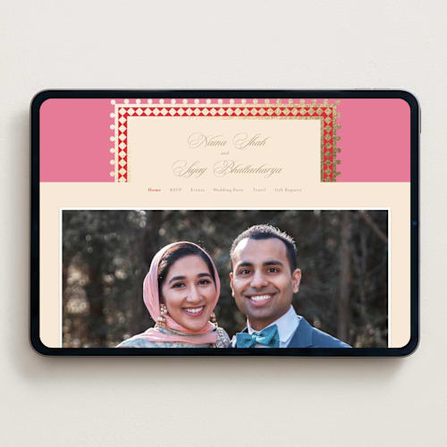 This is a carnation wedding websites by Creo Study called mandapam printing on digital paper in standard