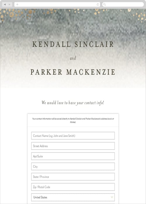 This is a ocean digital wedding address collection cards by Wildfield Paper Co called oceans printing on digital paper in standard