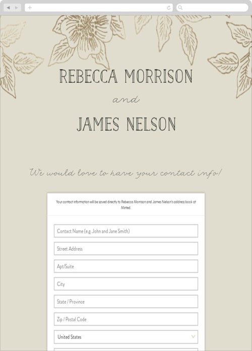 This is a tea digital wedding address collection cards by Chris Griffith called wedding etching printing on digital paper in standard