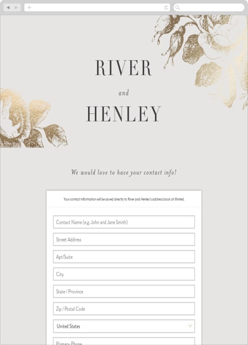 This is a mist digital wedding address collection cards by Design Lotus called beloved printing on digital paper in standard
