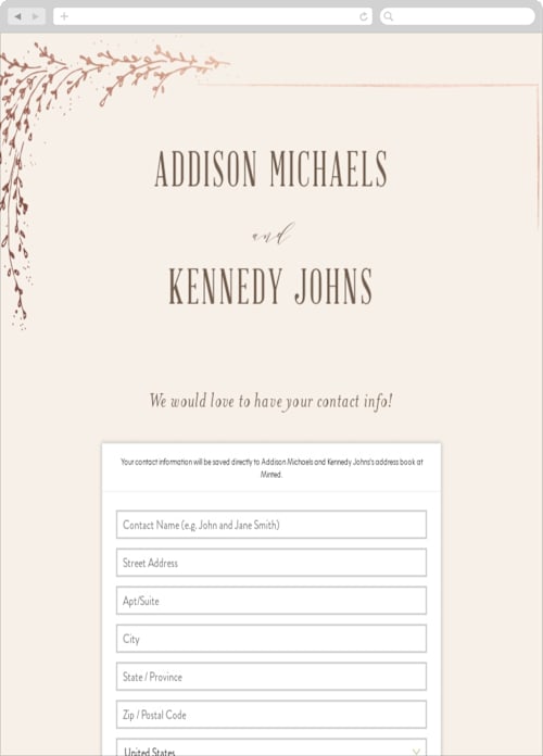 This is a champagne digital wedding address collection cards by chocomocacino called positano printing on digital paper in standard