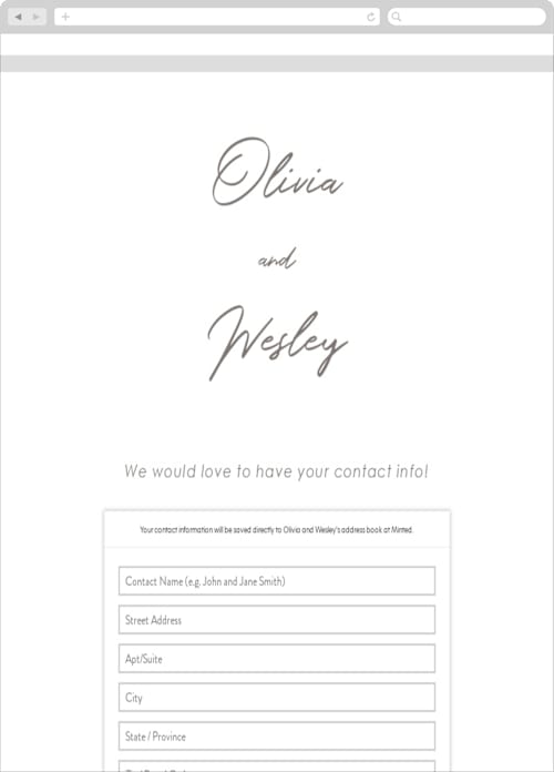 This is a warm grey digital wedding address collection cards by AK Graphics called cordially printing on digital paper in standard