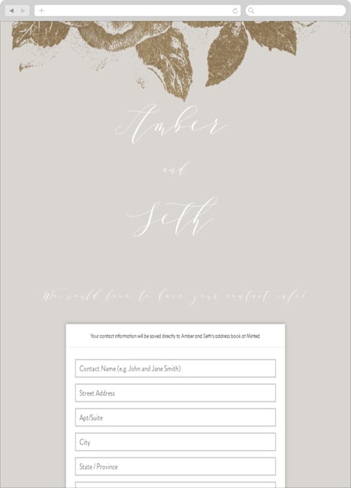 This is a slate digital wedding address collection cards by AK Graphics called fleur printing on digital paper in standard