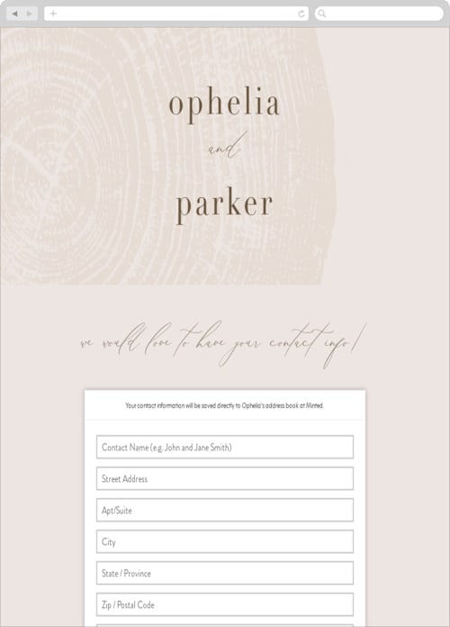 This is a burnt umber digital wedding address collection cards by Robin Ott called a hundred years printing on digital paper in standard