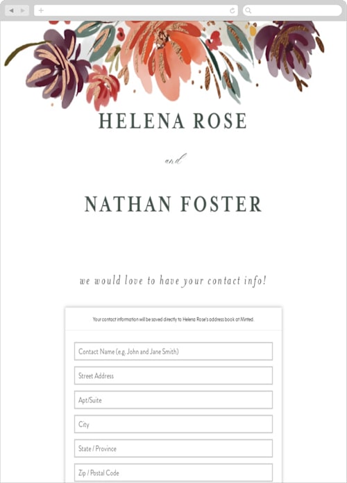 This is a forest digital wedding address collection cards by Angela Marzuki called swag printing on digital paper in standard