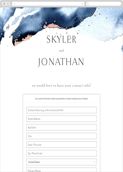 This is a storm digital wedding address collection cards by Anastasia Makarova called indigo printing on digital paper in standard