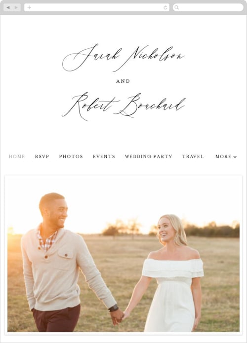 Classic color: Wedding Website