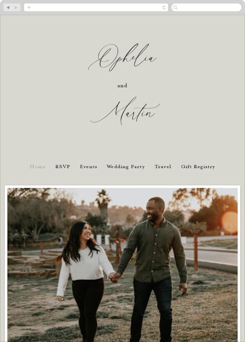 Spring color: Wedding Website