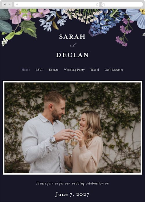 Lilac color: Wedding Website