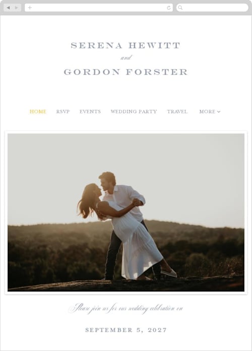 Spring color: Wedding Website