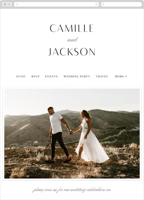 Soft Black color: Wedding Website