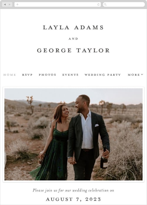 Soft Black color: Wedding Website