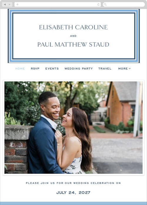 Sky Blue color: Wedding Website