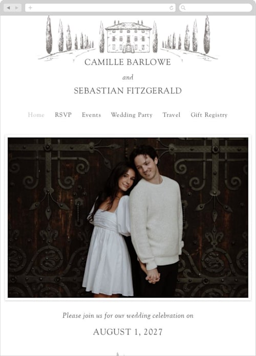 Graphite color: Wedding Website